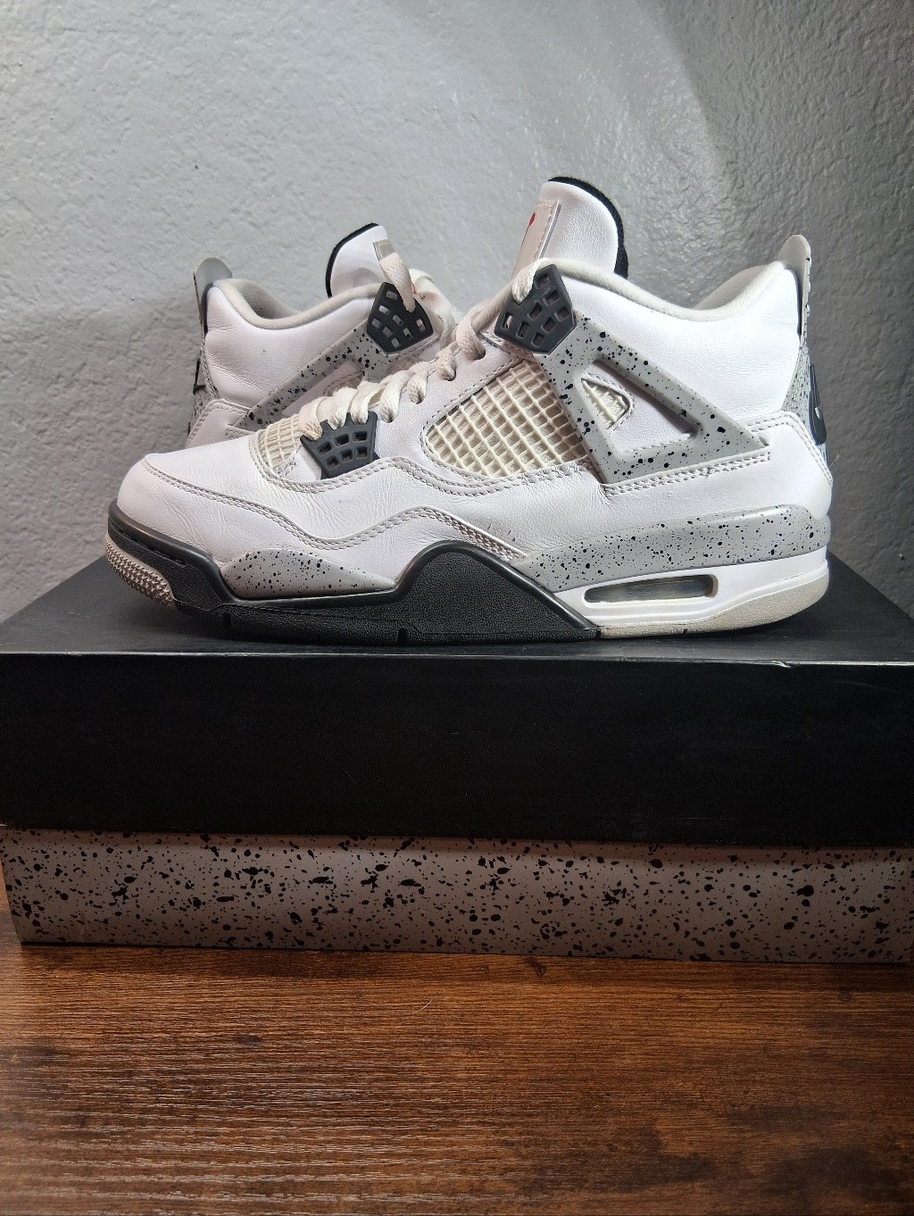 Air Jordan 4 Retro White Cement Sneakers Air Jordan 4 Retro White Cement Sneakers